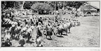 Peace celebrated at Rarotonga: a dance performance by the natives