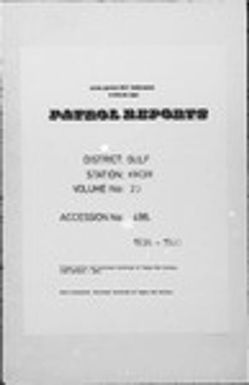 Patrol Reports. Gulf District, Kikori, 1938-1940