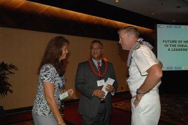 [Assignment: 48-DPA-09-29-08_SOI_K_Isl_Conf_AM] Insular Areas Health Summit [("The Future of Health Care in the Insular Areas: A Leaders Summit") at the Marriott Hotel in] Honolulu, Hawaii, where Interior Secretary Dirk Kempthorne [joined senior federal health officials and leaders of the U.S. territories and freely associated states to discuss strategies and initiatives for advancing health care in those communinties [48-DPA-09-29-08_SOI_K_Isl_Conf_AM_DOI_0392.JPG]