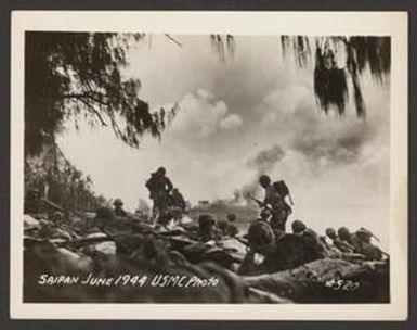 [United States Marines During Amphibious Invasion in Saipan]