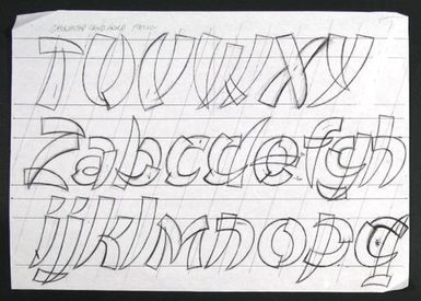 Churchward Chinajap Bold Italic Sketch