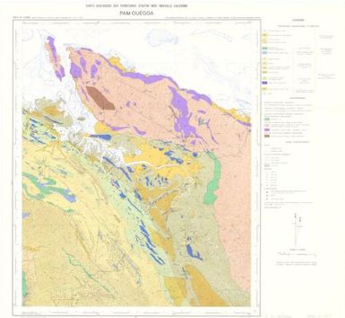 Carte geologique des Territoires d'Outre-mer Nouvelle Caledonie: Pam-Ouegoa (Sheet 4)