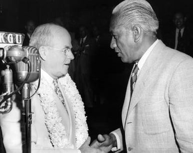 Navy Secretary Francis P. Matthews in Hawaii