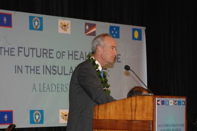 [Assignment: 48-DPA-09-29-08_SOI_K_Isl_Conf_AM] Insular Areas Health Summit [("The Future of Health Care in the Insular Areas: A Leaders Summit") at the Marriott Hotel in] Honolulu, Hawaii, where Interior Secretary Dirk Kempthorne [joined senior federal health officials and leaders of the U.S. territories and freely associated states to discuss strategies and initiatives for advancing health care in those communinties [48-DPA-09-29-08_SOI_K_Isl_Conf_AM_DOI_0458.JPG]