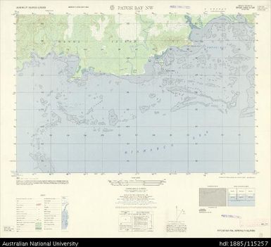 Papua New Guinea, Admiralty Islands, Patusi Bay NW, Series: AMS T893, Sheet 3650 III NW, 1:25 000, 1958