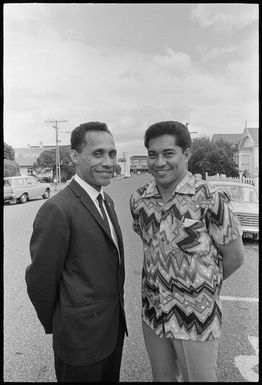 Two leaders of the Tokelau community in the area, Mr Charles Perez (left) and Mr Henry Tuia.