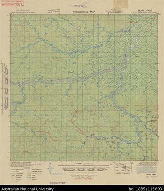 Papua New Guinea, Northeast New Guinea, Mori East, Provisional map, Sheet A54/15, 1478, 1944, 1:63 360