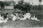 A summer camp in Taravao, Tahiti. During the " Roman day"