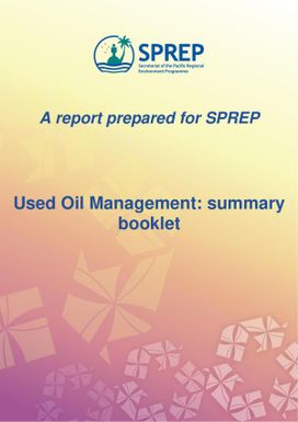 Used Oil Management : Summary Booklet