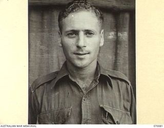 NEW GUINEA. 1944-01-30. QX48394 LANCE-CORPORAL P. BOGAN (1) 25TH FIELD SECURITY SECTION