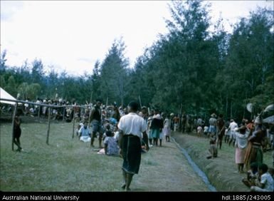 People gathering to vote