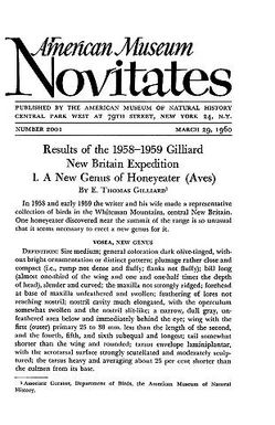 Results of the 1958-1959 Gilliard New Britain Expedition