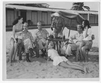 [Soldiers and Women at the Beach]