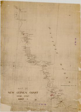 Map of New Guinea coast : (Huon Gulf) / J.H. Hunt, Chief Surveyor