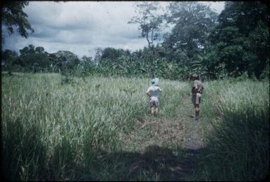 The road to Boera village (Dr Terry Spencer on right) : Port Moresby, Papua New Guinea, 1953 / Terence and Margaret Spencer