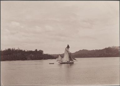 The Southern Cross in Baranago Harbour, viewed from Bungana, Solomon Islands, 1906 / J.W. Beattie