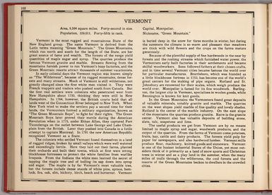 (Text Page) Vermont.