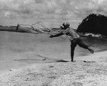 Local catches fish in the Majaro Atoll, Marshall Islands