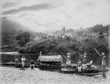 Mode of travelling, village of Na Vuni Assi, Wai-na-Mala [River]