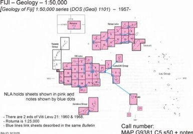 [Geology of Fiji] : 1:50,000 series / Geological Survey of Fiji ; topography from Directorate of Overseas Surveys