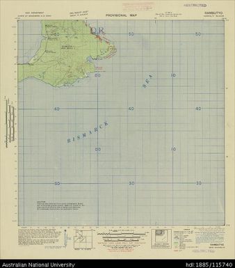 Papua New Guinea, Admiralty Islands, Rambutyo, Sheet 1466, 1943, 1:63 360