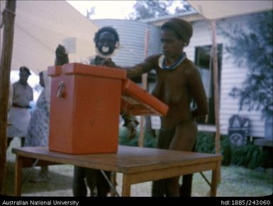 Voting at the election