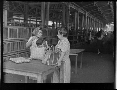 Women at market, Papeete, Tahiti