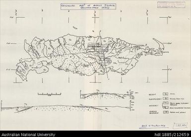Papua New Guinea, Geological Map of Manus Island (Reconnaisance Level), 1952, 1:253 440