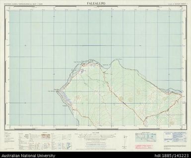 Samoa, Savai'i, Falealupo, Series: NZMS 174, Sheet 1, 1966, 1:20 000