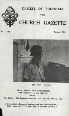 Church Gazette, Polynesia: August 1965