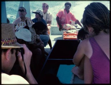 Glass-bottomed boat, Fiji, 1974