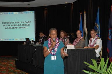 [Assignment: 48-DPA-09-30-08_SOI_K_Isl_Conf_Final] Final day of Insular Areas Health Summit [("The Future of Health Care in the Insular Areas: A Leaders Summit") at the Marriott Hotel in] Honolulu, Hawaii, where Interior Secretary Dirk Kempthorne [joined senior federal health officials and leaders of the U.S. territories and freely associated states to discuss strategies and initiatives for advancing health care in those communinties [48-DPA-09-30-08_SOI_K_Isl_Conf_Final_DOI_0871.JPG]