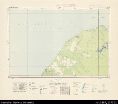 Indonesia, Western New Guinea, Sagan, Series: Nederlands-Nieuw-Guinea, Sheet 12-H, 1958, 1:100 000