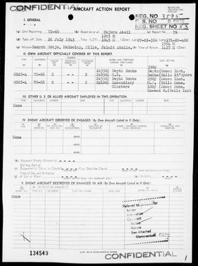 VS-66 - ACA Reps Nos 79-80-Air opers against the Marshall Islands on 7/26 & 27/45