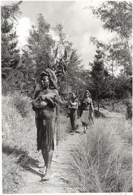 Going to market, Gumine, Chimbu Province, Papua New Guinea, 1969 / Axel Poignant