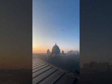 Good evening from the roof top terrace of the Humboldt forum in Berlin