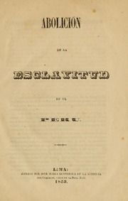 Abolición de la esclavitud en el Peru