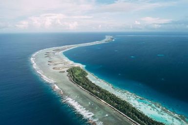 Aerial shot of Nukunonu, Tokelau