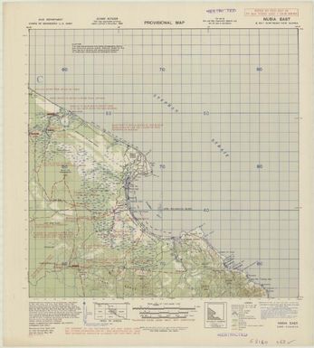 Provisional map, northeast New Guinea: Nubia East (Sheet Nubia East)