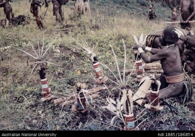 Man making cultural items