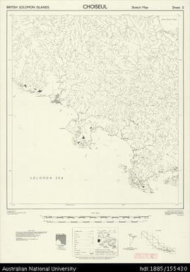 Solomon Islands, British Solomon Islands, Choiseul, Series: X715 (Sketch), Sheet 5, 1959, 1:50 000