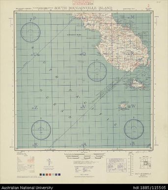 Papua New Guinea, South Bougainville Island, Series: AMS T401, Sheet SB 56-6, 1944, 1:500 000