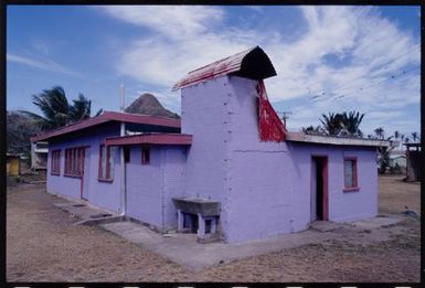 Plastered brick Indian cane worker's house on the Coral Coast