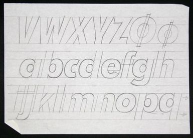 Churchward Legible Exbold Condensed Italic Sketch