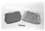 Polynesian basketry, small fringed bags