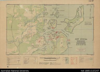 Papua New Guinea, New Guinea, Madang Defences as at 21 Oct. '43, 1:10 000, 1943