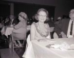 Class of 1916 graduate, Julia Evans, at commencement exercises as South Dakota State University, 1966