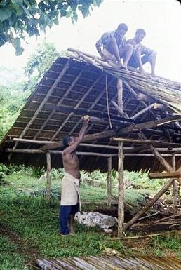 Ben Burt Malaita PhotosThatching a house