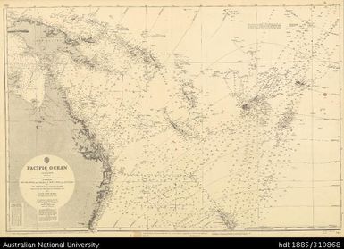 Pacific Ocean (in four sheets), Admiralty Chart, Sheet 780 South West, 1954, 1:6 900 000