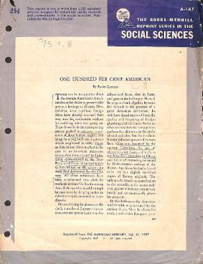 One hundred per cent American